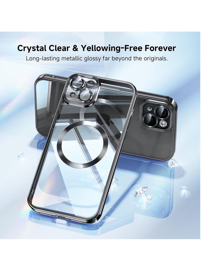 إلترازون Black iPhone 15 Case – Integrated Camera Lens Protection, Military Grade Drop Protection, TOP N56 Magnets, MagSafe Compatible - Image 5