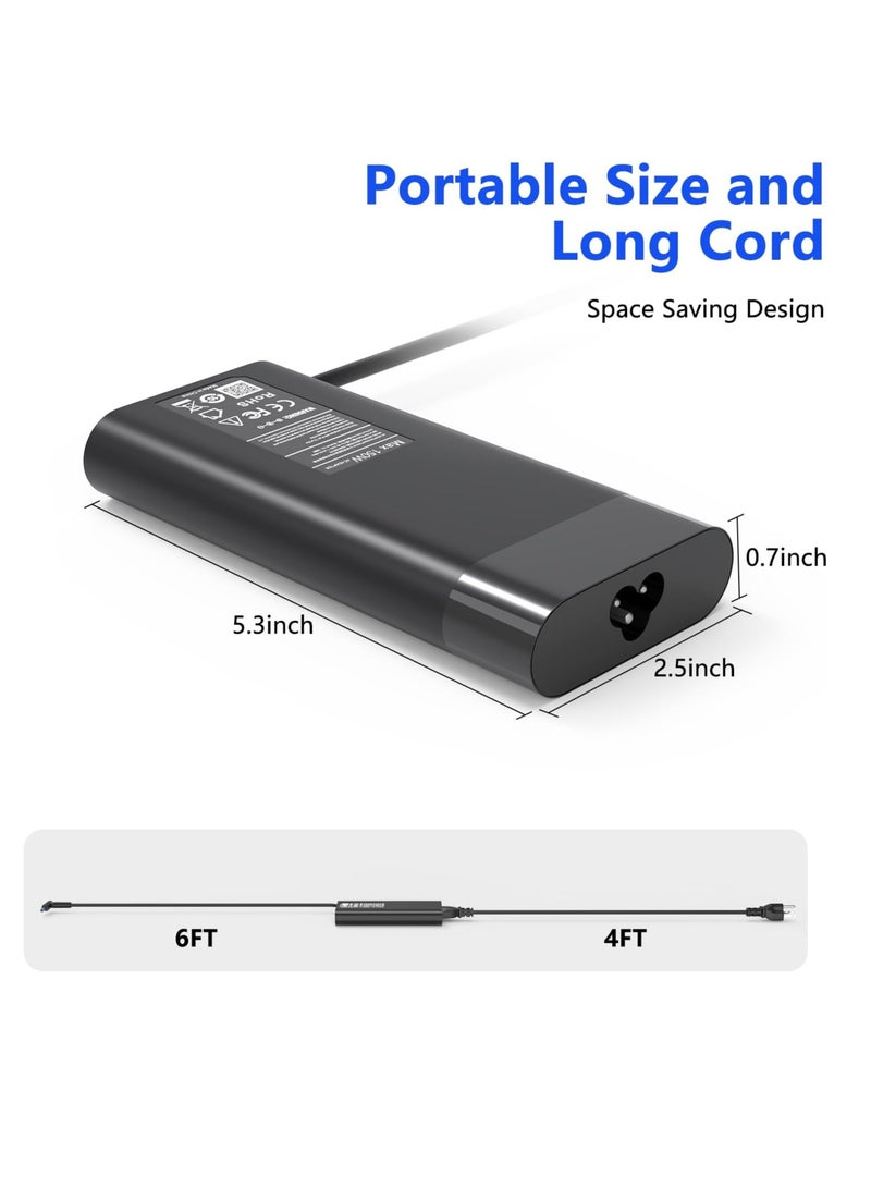 Terabyte محول طاقة لابتوب بيضاوي 150 واط 19.5 فولت 7.7 أمبير لـ HP 4.5 × 3.0 مم، قابس: قابس الاتحاد الأوروبي - Image 2