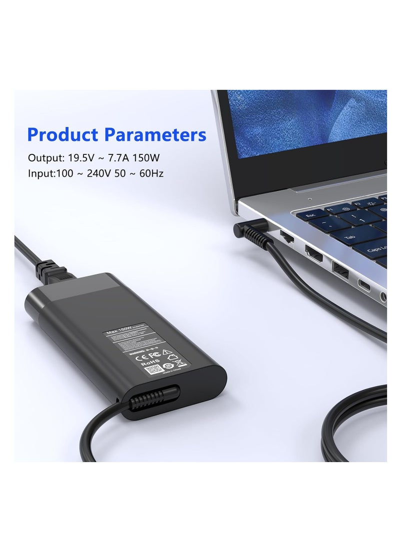 Terabyte محول طاقة لابتوب بيضاوي 150 واط 19.5 فولت 7.7 أمبير لـ HP 4.5 × 3.0 مم، قابس: قابس الاتحاد الأوروبي - Image 3