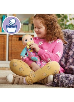 Baby Alive دمية ناعمة لطيفة بشعر أشقر بطول 11 بوصة، دمية ناعمة قابلة للغسل للأطفال الصغار بعمر 18 شهرًا وما فوق، ملحق عضاضة  - Image 5