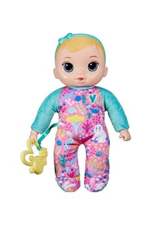 Baby Alive دمية ناعمة لطيفة بشعر أشقر بطول 11 بوصة، دمية ناعمة قابلة للغسل للأطفال الصغار بعمر 18 شهرًا وما فوق، ملحق عضاضة  - Image 1
