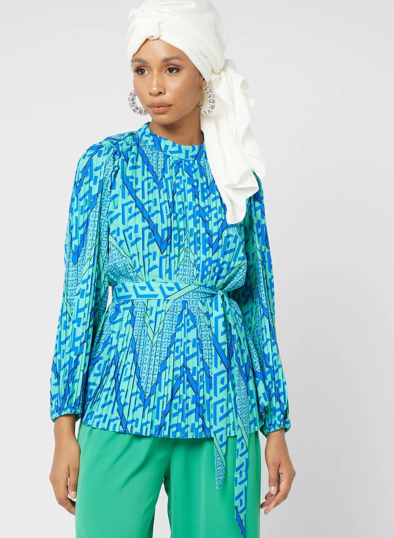 Khizana Printed Top And Pant Set
