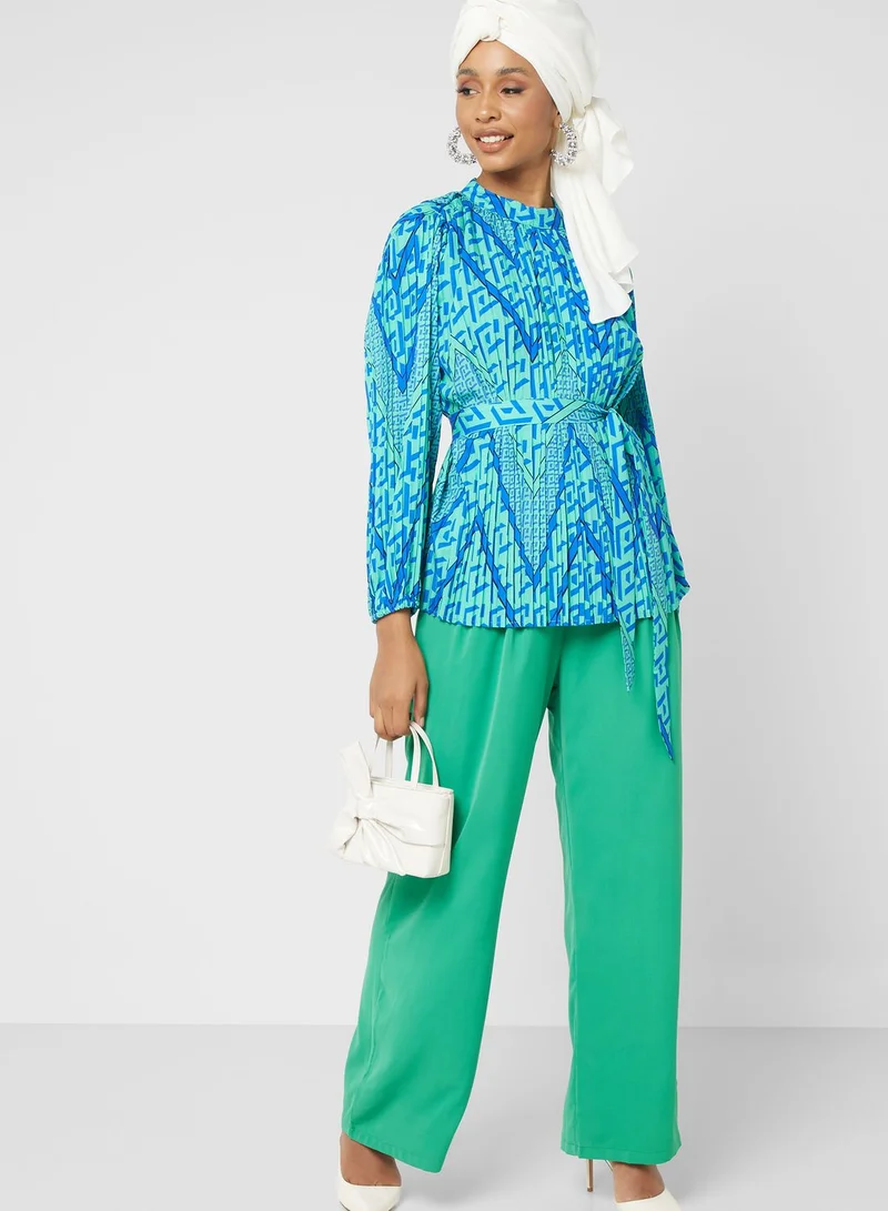 Khizana Printed Top And Pant Set