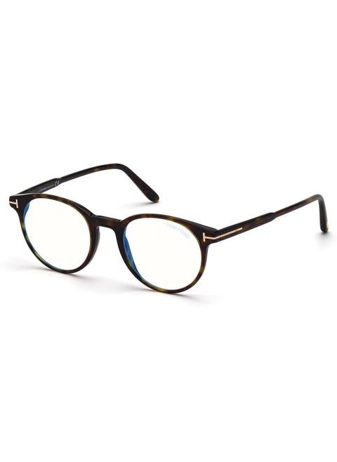 Men's Round Shape Resin Eyeglass Frames - FT5695-B05249 - Lens Size: 49 Mm