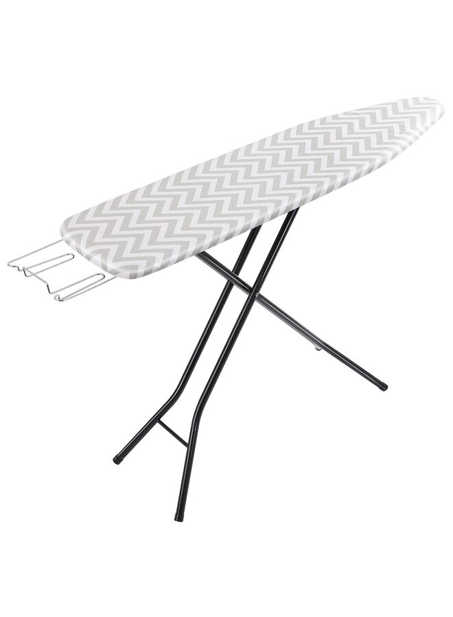 Deluxe Ironing Board with Heat Resistant Cover and Thicken Felt Pad, Heavy Sturdy Legs,Full Size Hanger Iron Board,Foldable (Black White) - Image 1