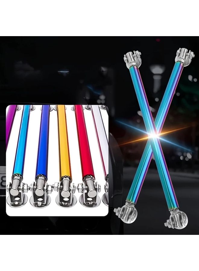 JDM Racing Front Bumper Support Straps 7 87 Adjustable Stainless Steel 20mm Golden Color - Image 3
