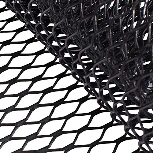 AggAuto شبكة مشبك السيارة العالمية 40"x13" - إدخال مشبك الألمنيوم للسيارات 11x25mm ثقب سداسي، واحدة من أكثر الشبكات متعددة الوظائف 100x33cm باللون الأسود - Image 2