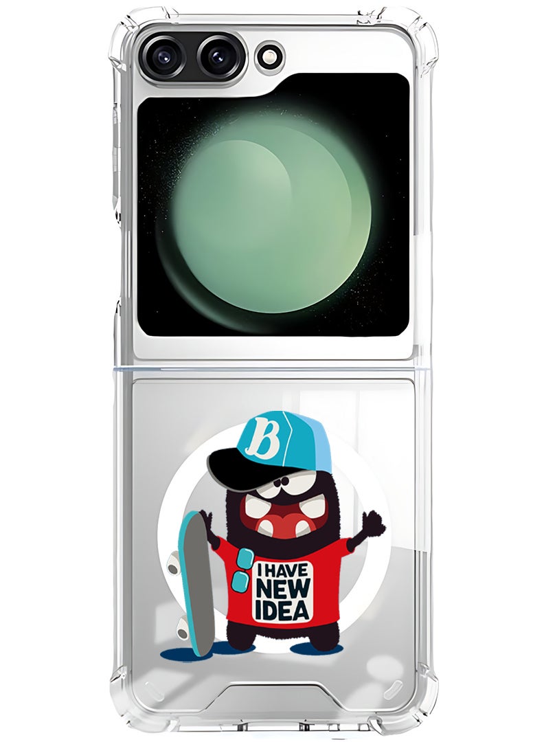 Theodor Magnetic Case for Samsung Galaxy Z Flip 6 Compatible with MagSafe Wireless Charging, Shockproof Phone Bumper Cover I have a new idea - Image 1