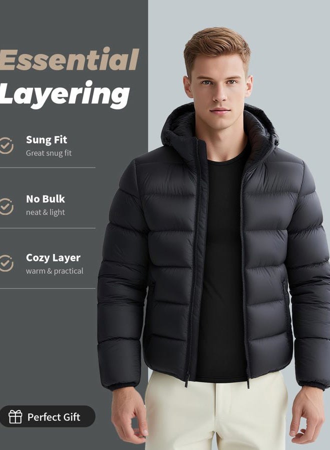 WEERTI Thermal Underwear for Men Long Johns with Fleece Lined Base Layer Men Cold Weather Top Bottom, Black, 3XL - Image 4