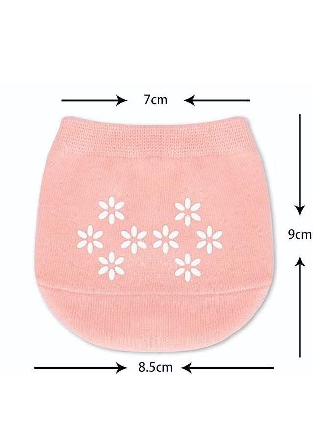 أخبار 6 أزواج من جوارب Topper جوارب النساء غير مرئي الجوارب إصبع القدم تغطية البطانة نصف الجوارب الجوارب غير سلسة غير قابلة للانزلاق نصف الجوارب - Image 2