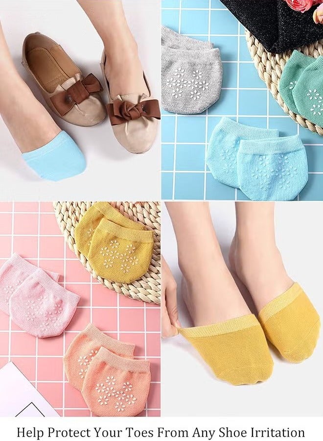 أخبار 6 أزواج من جوارب Topper جوارب النساء غير مرئي الجوارب إصبع القدم تغطية البطانة نصف الجوارب الجوارب غير سلسة غير قابلة للانزلاق نصف الجوارب - Image 4