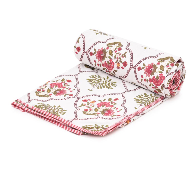 RRC Cotton Reversible Dohar Single Bed, Soft Lightweight Bed Blanket, AC Dohar Blanket for Summers/Winter 57X87(Inches) Flannel Dohar Throws for Bed - Image 2