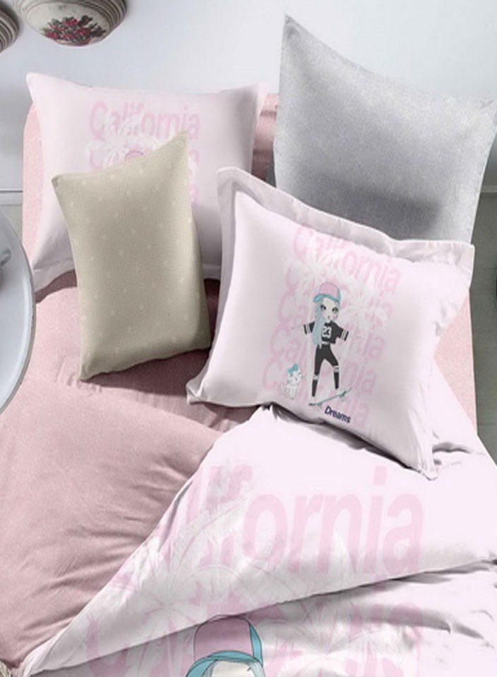 فيفوريت فيفرت طقم لحاف أطفال وردي نقشة بألوان متعددة سنجل نفر طقم 4 قطع - Image 2