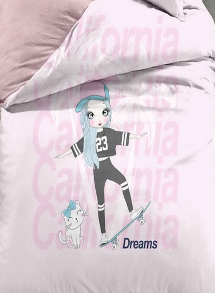 فيفوريت فيفرت طقم لحاف أطفال وردي نقشة بألوان متعددة سنجل نفر طقم 4 قطع - Image 3