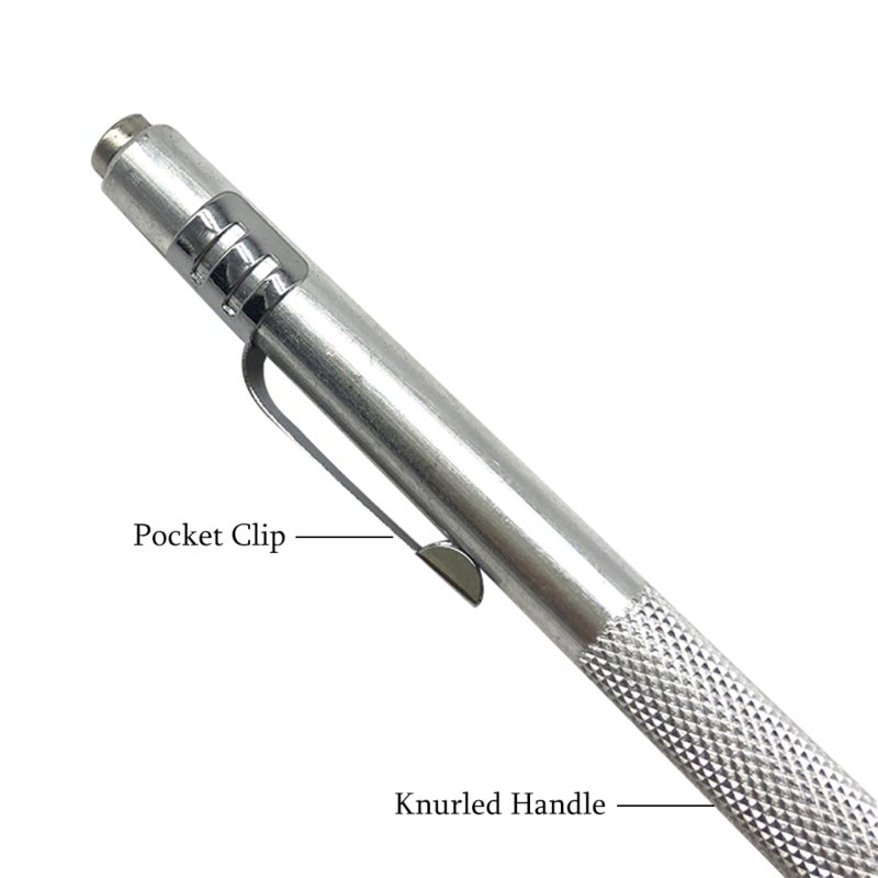 NEPAK NEPAK 4 Pack Metal Scribe Tool,Tungsten Carbide Scriber Pen with Magnet, for Machinist,Engraving,Welding(with 24 Marking Tips)  - Image 4