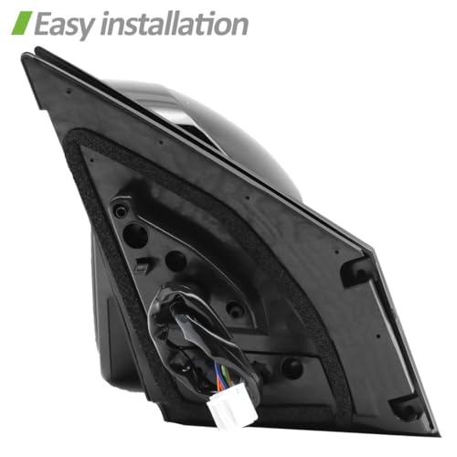 LEAVAN Left Driver Side Mirror Fits 2013-2015 Toyota RAV4, with Power Heated Turn Signal and Manual Folding Without Blind Spot Match Black Replace 87940-42B50 (7Pins) (Left/Driver Side) - Image 4