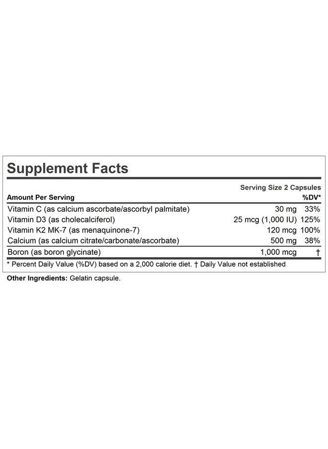 Andrew Lessman - Ultimate Calcium Intensive Care With Vitamin D3 & K2 Mk7 120 Mcg 180 Capsules Bone And Skeleton Health Essentials. Gentle Easy To Swallow Super Soluble. No Additives - Image 1