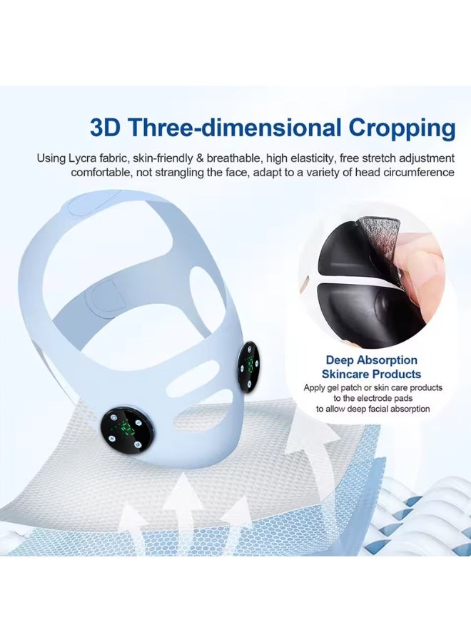 شريط تنحيف الوجه وجهاز رفع الوجه بشكل V – يشد ويحسن ملامح الوجه، يعالج خطوط الابتسامة والذقن المزدوجة، قناع نوم لنحت الوجه - Image 4