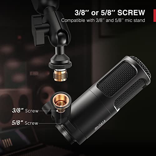 FIFINE ميكروفون ديناميكي FIFINE XLR، ميكروفون صوتي للبودكاست مع نمط قلب، ميكروفون معدني للاستوديو لتسجيل الصوت، أسود-K669D - Image 5