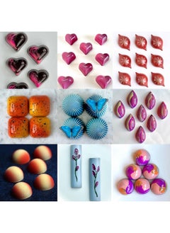 Generic Valentine's Day Love Plastic Chocolate Mold Semi-round Water Drops Chocolate Mold French Dessert Baking Tools-color:(Minimum Order Of 200 Pieces!) Square  - Image 2