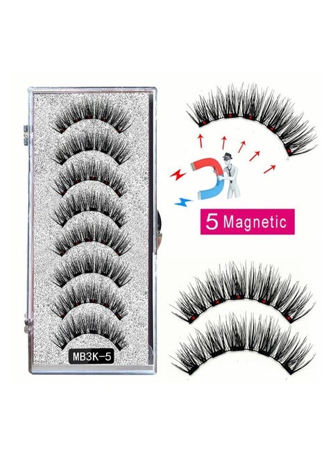 Eyelashes  Curler natural Set  Black, lightweight magnetic eyelashes with a natural appearance, 4 pairs of reusable false eyelashes set, no glue required, reusable, easy to use 4 pairs
