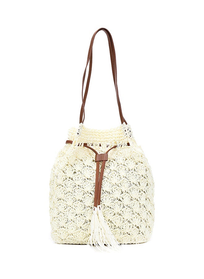 BAGGRA Polyester Bucket Bag White