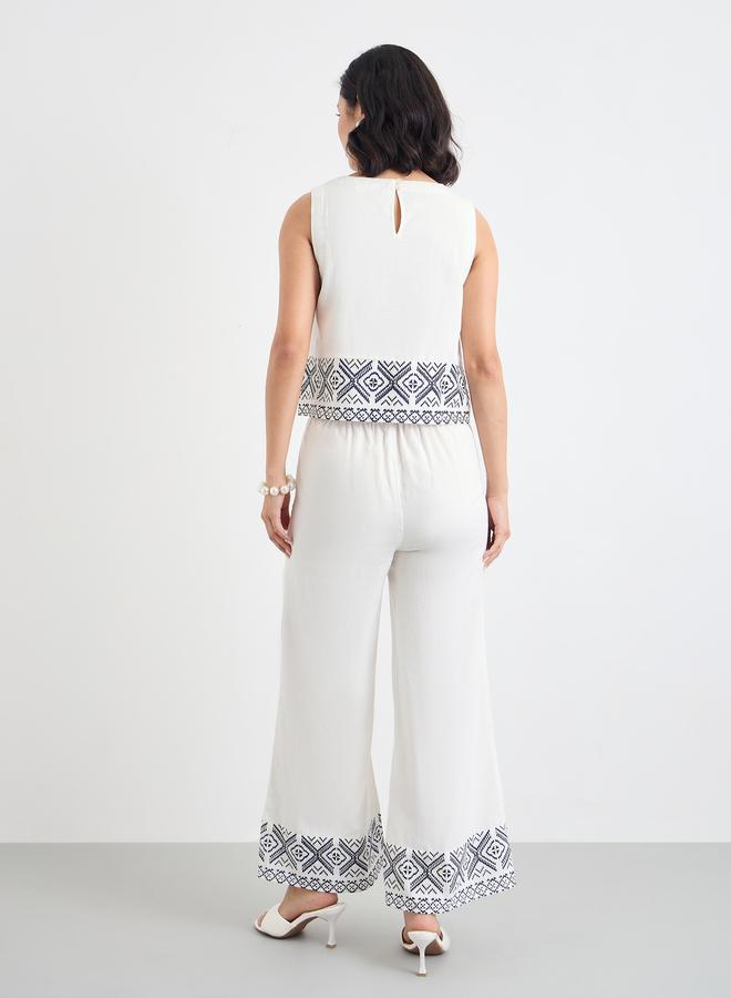 Styli Women Border Print Sleeveless Top and Pants Co-Ords - Image 4