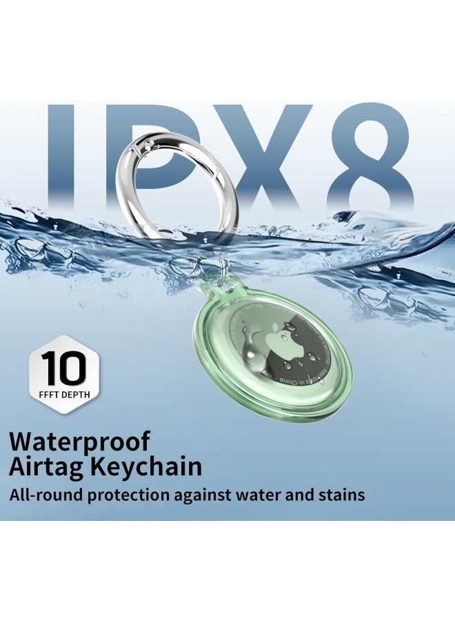 4 Pack AirTag Holder Case with Keychain Silicone Shockproof for Apple AirTag Item Tag Finders AirTag TrackerTags Accessories Anti Lost Protective Case for Pets Package Luggage Waterproof - Image 2