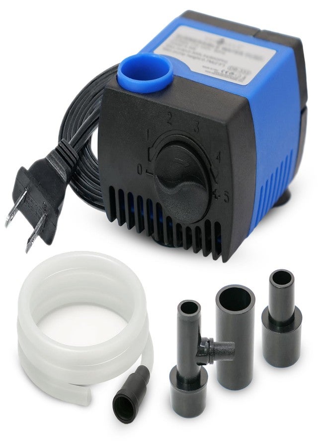 JAJALE 80 GPH Submersible Water Pump - Adjustable Quite Aquariums, Fountains, Hydroponics, and Pond Pump, 2.25 ft Lift, 4.5W - Image 1