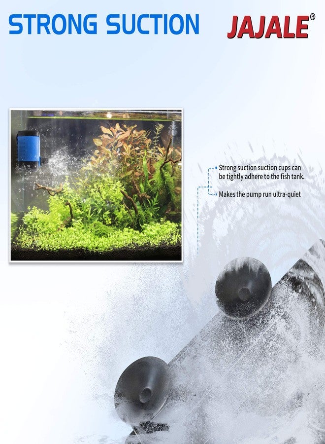 JAJALE 80 GPH Submersible Water Pump - Adjustable Quite Aquariums, Fountains, Hydroponics, and Pond Pump, 2.25 ft Lift, 4.5W - Image 4