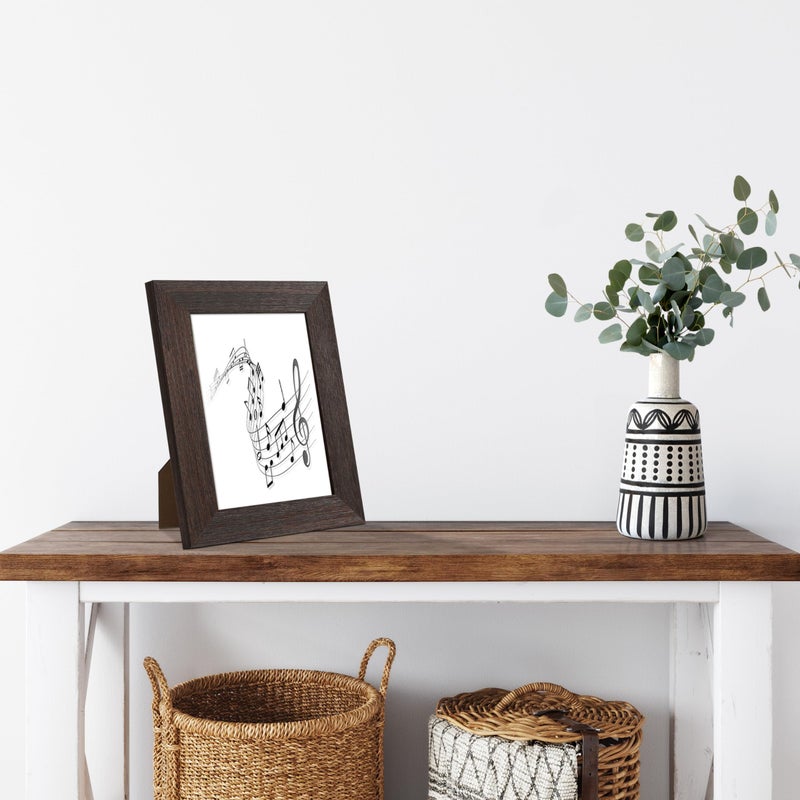 CORE ART 8x10 Picture Frame  Handmade Wood Rustic Brown Photo Frame Set of 2  High Definition Semi-tempered Glass Wall or Tabletop Display - Image 5