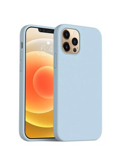 AKSESORY iPhone 12 Pro Light Blue Silicone Case (6.1”) – Soft Touch Shockproof Cover, Slim Fit Anti-Scratch Protective Phone Case, Durable Silicone Back Cover 