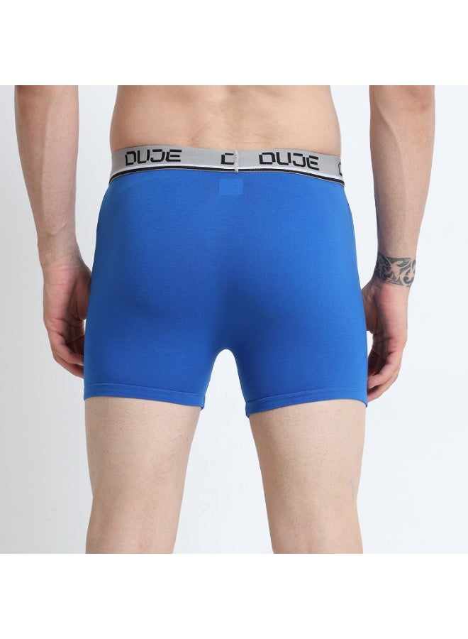 DUJE Men’s Classic Trunk Lycra (1-Piece – Royal Blue) | 95% Cotton 5% Spandex | Stretchable, Breathable, Sweat-Absorbing, Anti-Bacterial & Odour-Free Premium Innerwear - Image 3