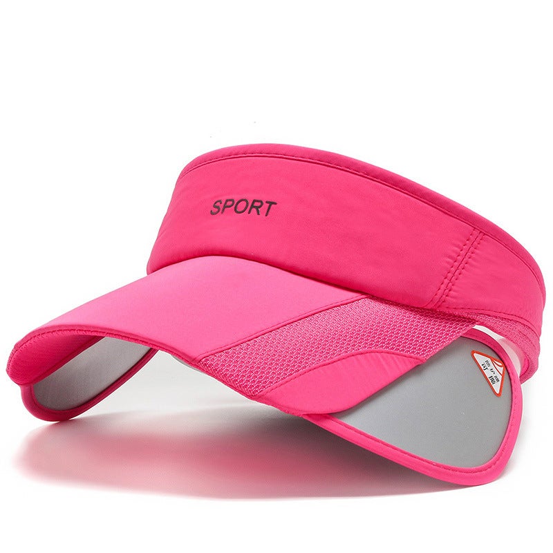 Telescopic Visor Women Spring Summer Large Brim Sun Protection Hat Polyester - Image 1