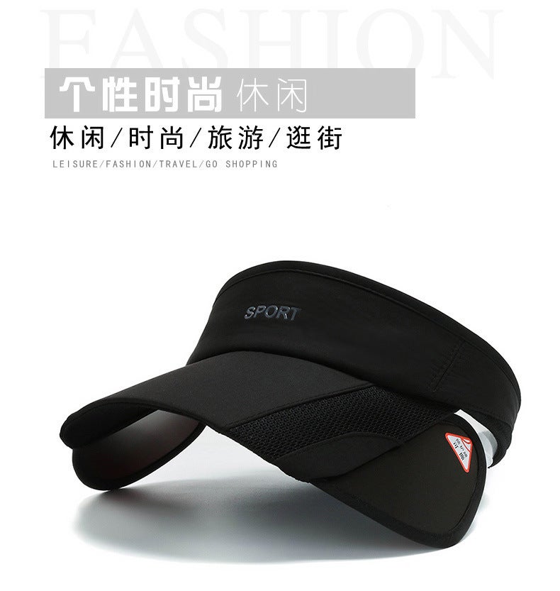 Telescopic Visor Women Spring Summer Large Brim Sun Protection Hat Polyester - Image 2