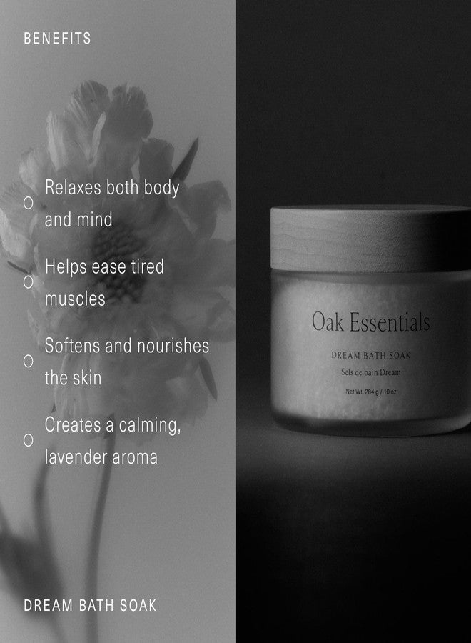 Oak Essentials Dream Bath Soak | Magnesium & European Sea Salt with Lavender, Chamomile & Geranium | Soothing, Restorative Bath Salts, 10 Oz - Image 3