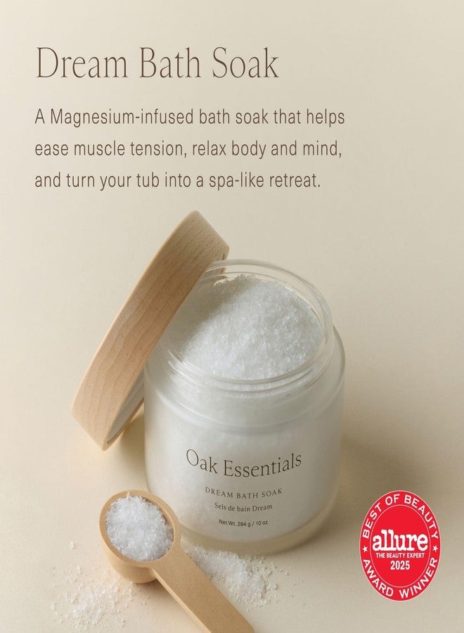 Oak Essentials Dream Bath Soak | Magnesium & European Sea Salt with Lavender, Chamomile & Geranium | Soothing, Restorative Bath Salts, 10 Oz - Image 2