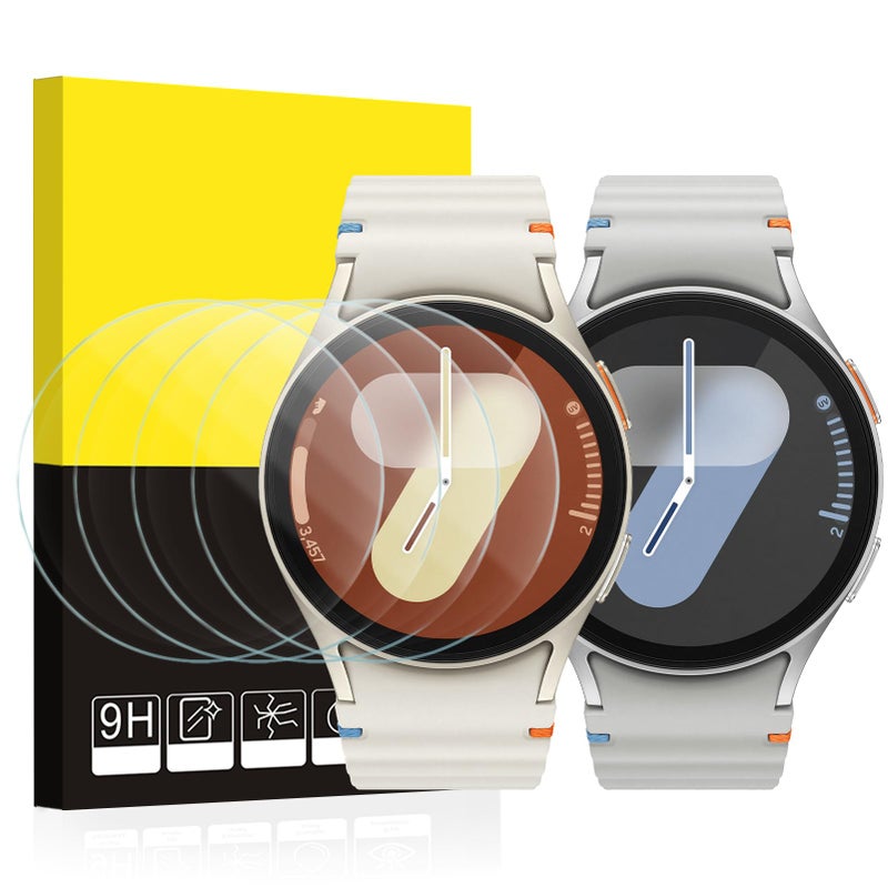 SPGUARD 4 Pack Galaxy Watch 7 40mm Screen Protector & Galaxy Watch 6 40mm/ Watch 5/4 40mm Screen Protector,Tempered Glass Protectors Compatible with Samsung Watch 7/6/5/4 40mm (NOT for Others Model) - Image 1