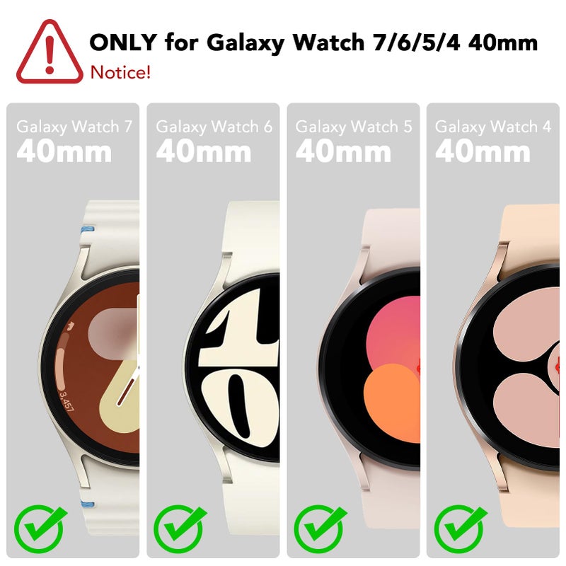 SPGUARD 4 Pack Galaxy Watch 7 40mm Screen Protector & Galaxy Watch 6 40mm/ Watch 5/4 40mm Screen Protector,Tempered Glass Protectors Compatible with Samsung Watch 7/6/5/4 40mm (NOT for Others Model) - Image 2