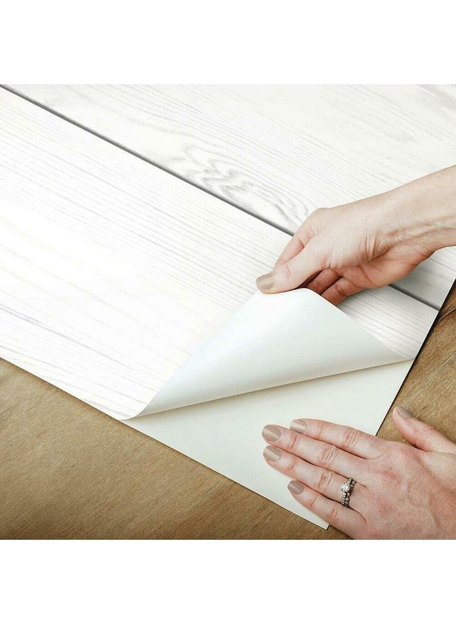 RoomMates Rmk11808Wp Shiplap Peel And Stick Wallpaper White And Grey Roll  - Image 4