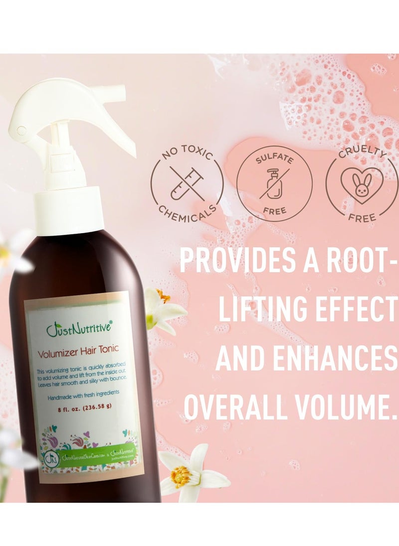 Just Nutritive Volumizer Hair Tonic | Instant Volume and Lift | Lightweight Tonic For Men and Woman | Natural Hair Root Lifter for All Hair Types | Just Nutritive | 8 Fl Oz  - Image 2
