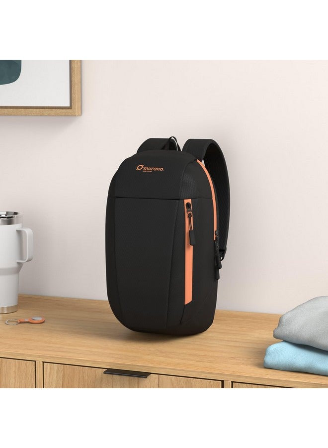 Murano حقيبة ظهر صغيرة غير رسمية 10 لتر من موراتو لويس | حقيبة مكتب | حقيبة سفر | حقيبة مدرسية | حقيبة كلية | حقيبة متعددة الاستخدامات للرجال والنساء | للبنات والأولاد (أسود) - Image 2