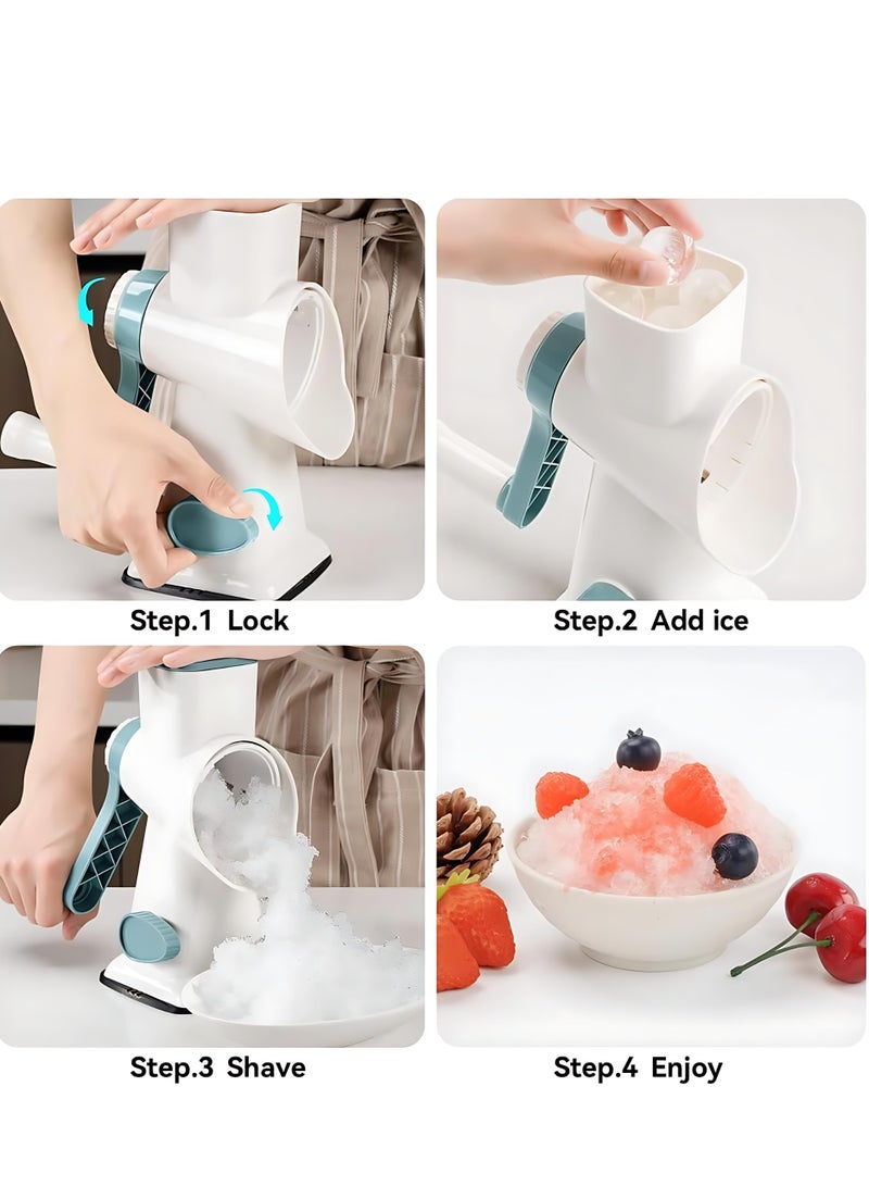 Manual Ice Shaver & Slushie Maker – Upgraded Hand-Crank Ice Crusher for Any Ice Shape, Perfect for Home Use, Ideal for Summer Drinks  - Image 4