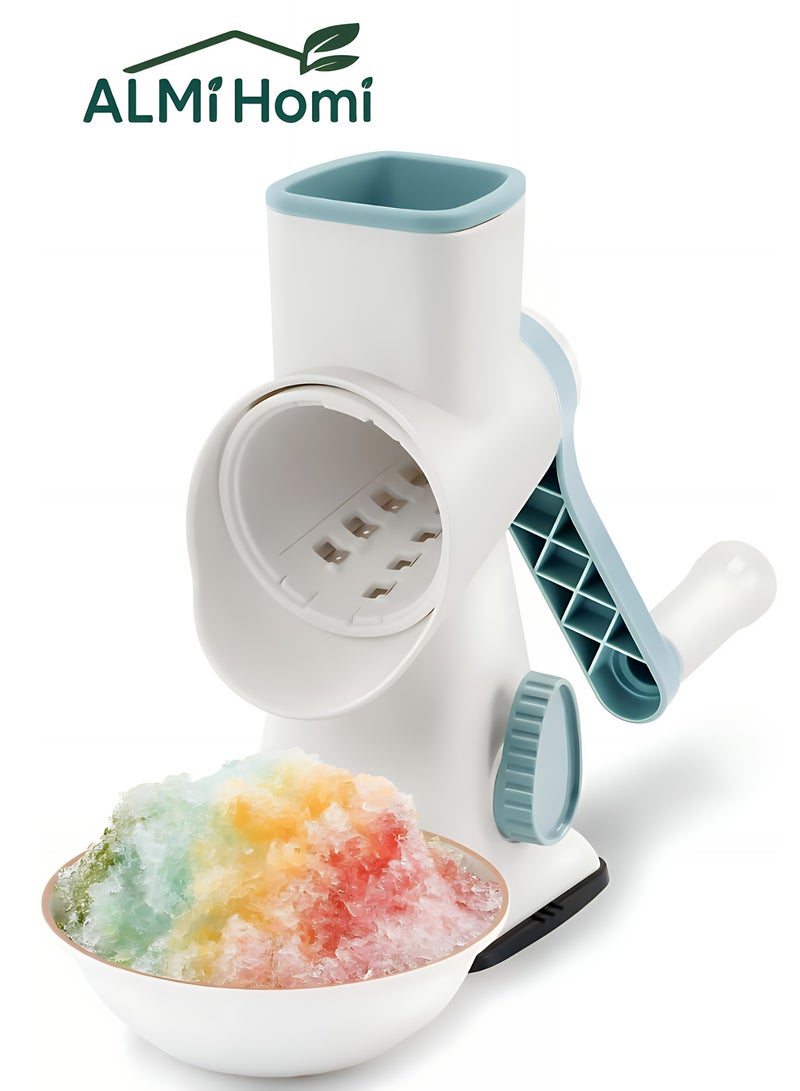 المي هومي آلة يدوية لتحضير الثلج المجروش – ماكينة مطورة تناسب جميع أشكال وأحجام الثلج، مثالية للاستخدام المنزلي والمشروبات الصيفية - Image 1