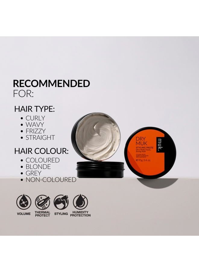MUK. Haircare Dry Ultra Matte Styling Paste, Strong Hold Paste - 3.4oz - Image 4