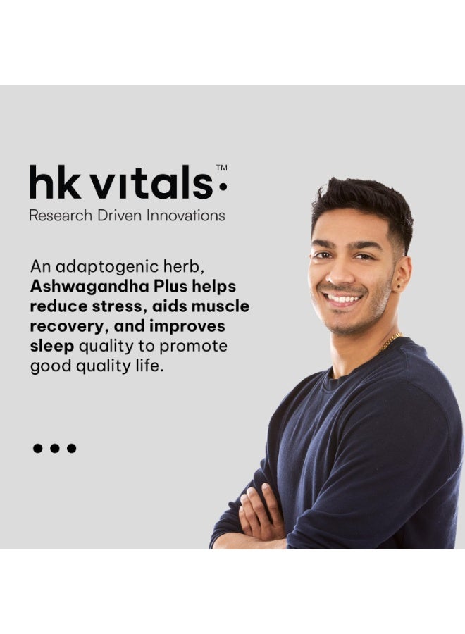 hk vitals Ashwagandha Plus with Tulsi Extract 500mg (60 Tablets) | Improves Muscles Strength | Energy and Immunity Booster - Image 4