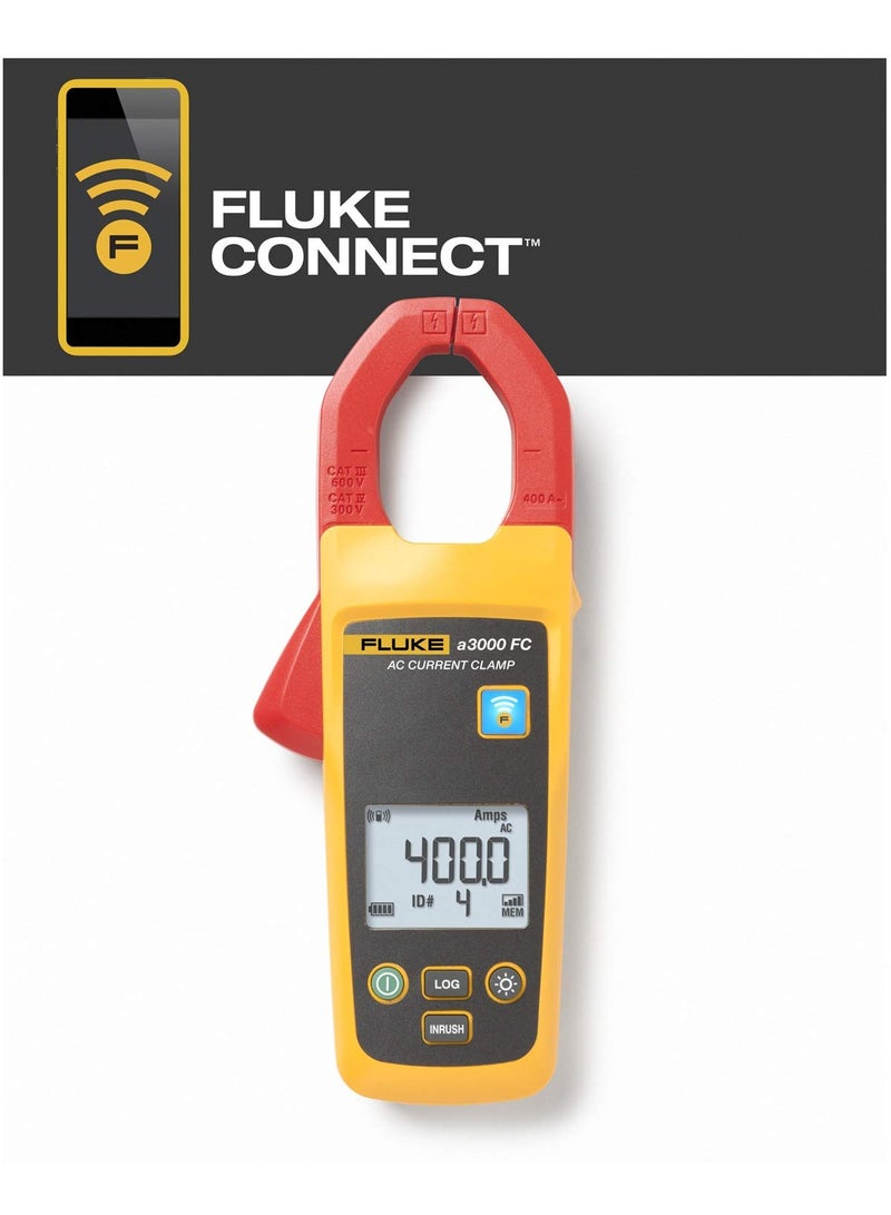 Fluke a3000 FC Wireless AC Current Clamp Module (400A, CAT III 600V) - Image 2