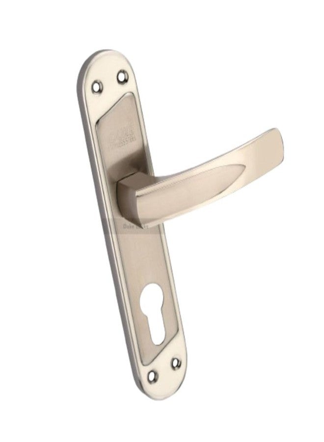 DUKElocks طقم قفل باب ديوك مورتيس 1001 SS CY للأبواب الرئيسية والمطابخ وغرف النوم والمكاتب والفنادق، جسم القفل من النحاس مع أسطوانة من النحاس، لون الفولاذ المقاوم للصدأ، 190 مم (8 بوصة). - Image 4