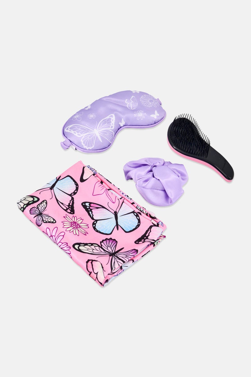 3C4G 4 Pieces Butterfly Beauty Sleep Set, Multicolor - Image 4
