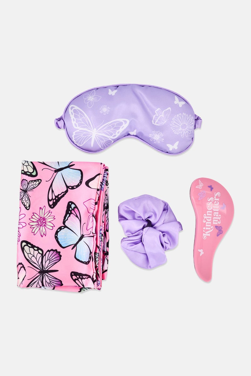 3C4G 4 Pieces Butterfly Beauty Sleep Set, Multicolor - Image 2
